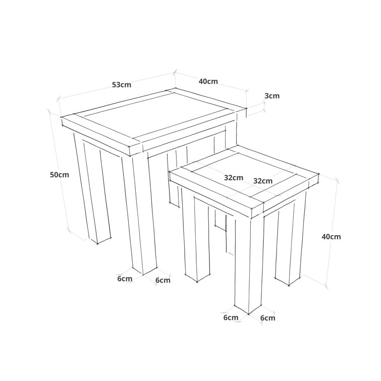 Brambly Cottage 2 Piece Nest of Tables & Reviews Wayfair.co.uk